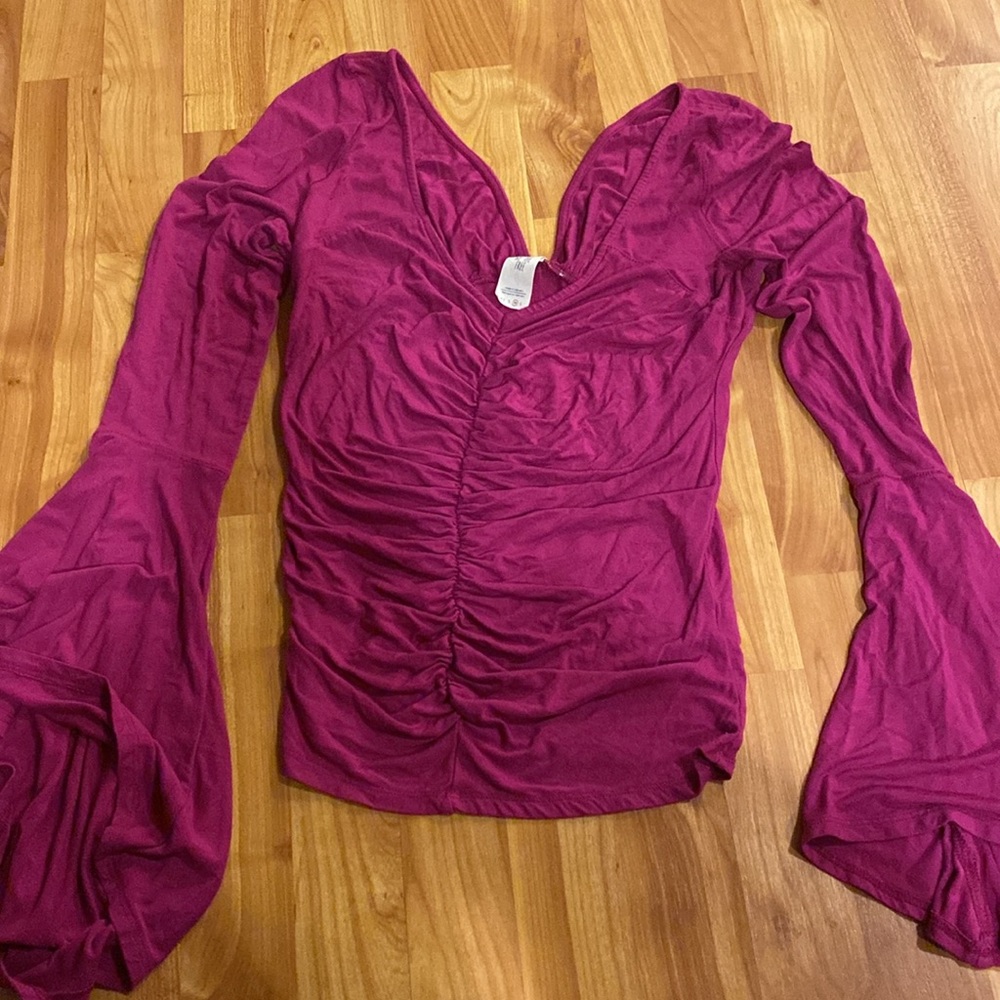Free People original  $68 Purple Bell Sleeve top